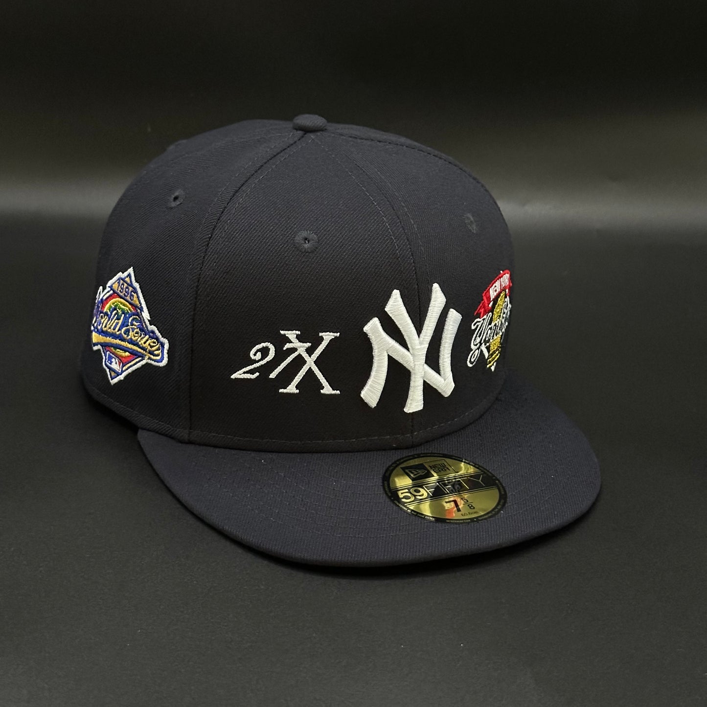 Navy New York Yankees 27x World Series Fitted Cap
