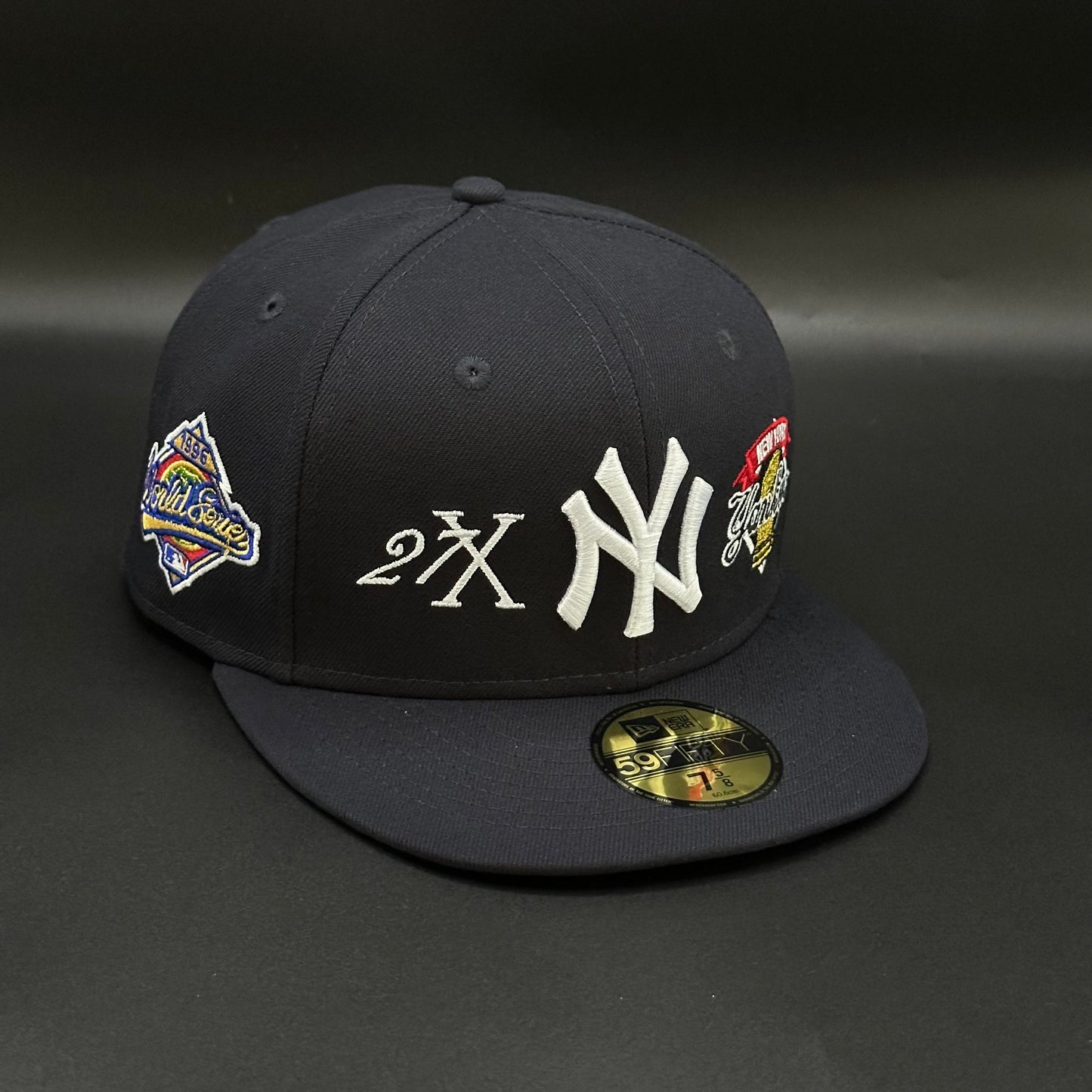 Navy New York Yankees 27x World Series Fitted Cap