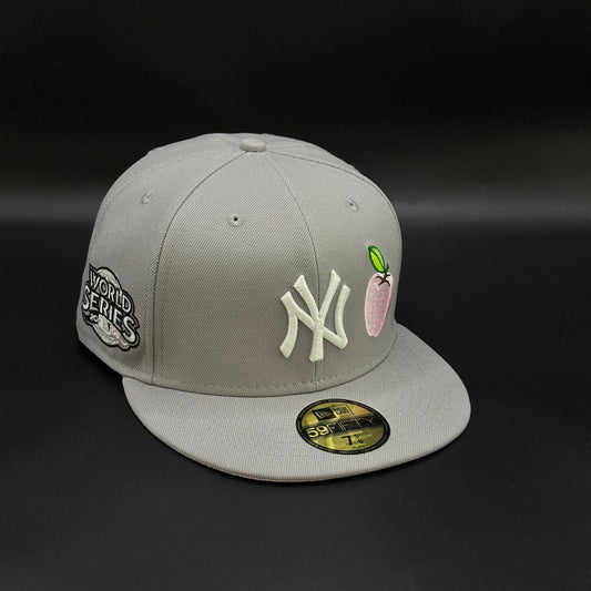 Grey New York Yankees 2002 World Series Pink Fitted Cap