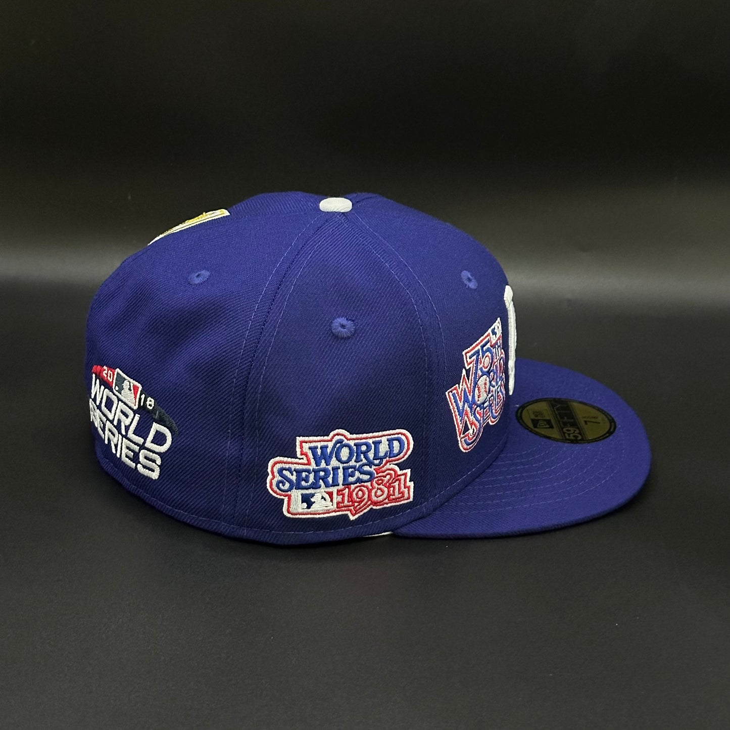 Blue Los Angeles Dodgers 7x World Series Champions Fitted Cap