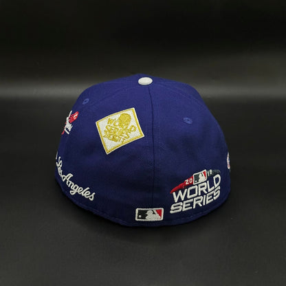 Blue Los Angeles Dodgers 7x World Series Champions Fitted Cap - view 4