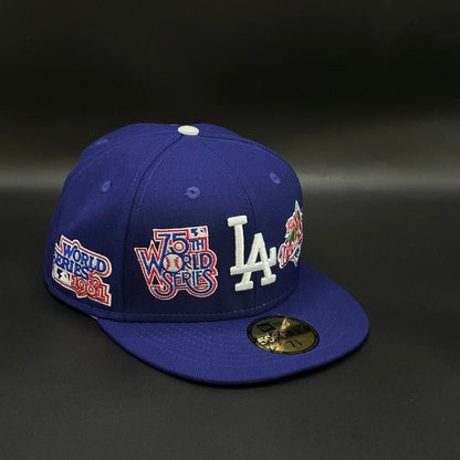 Blue Los Angeles Dodgers 7x World Series Champions Fitted Cap