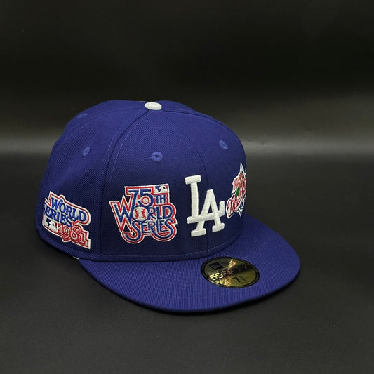Blue Los Angeles Dodgers 7x World Series Champions Fitted Cap