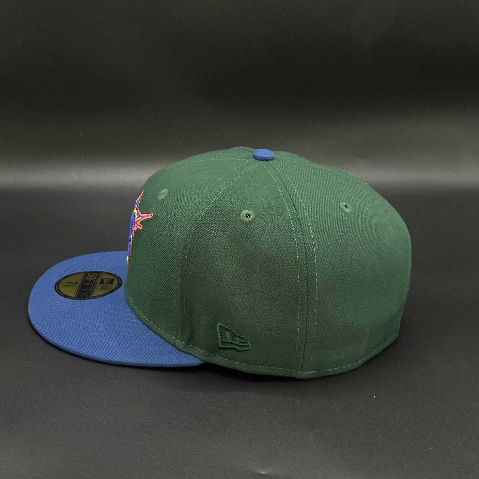 Green Blue Florida Marlins 1997 World Series Fitted Cap - view 3