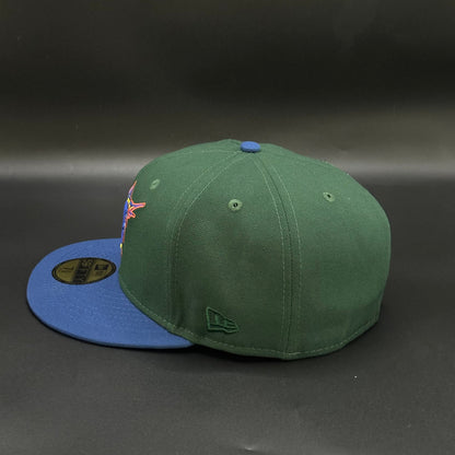Green Blue Florida Marlins 1997 World Series Fitted Cap - view 3