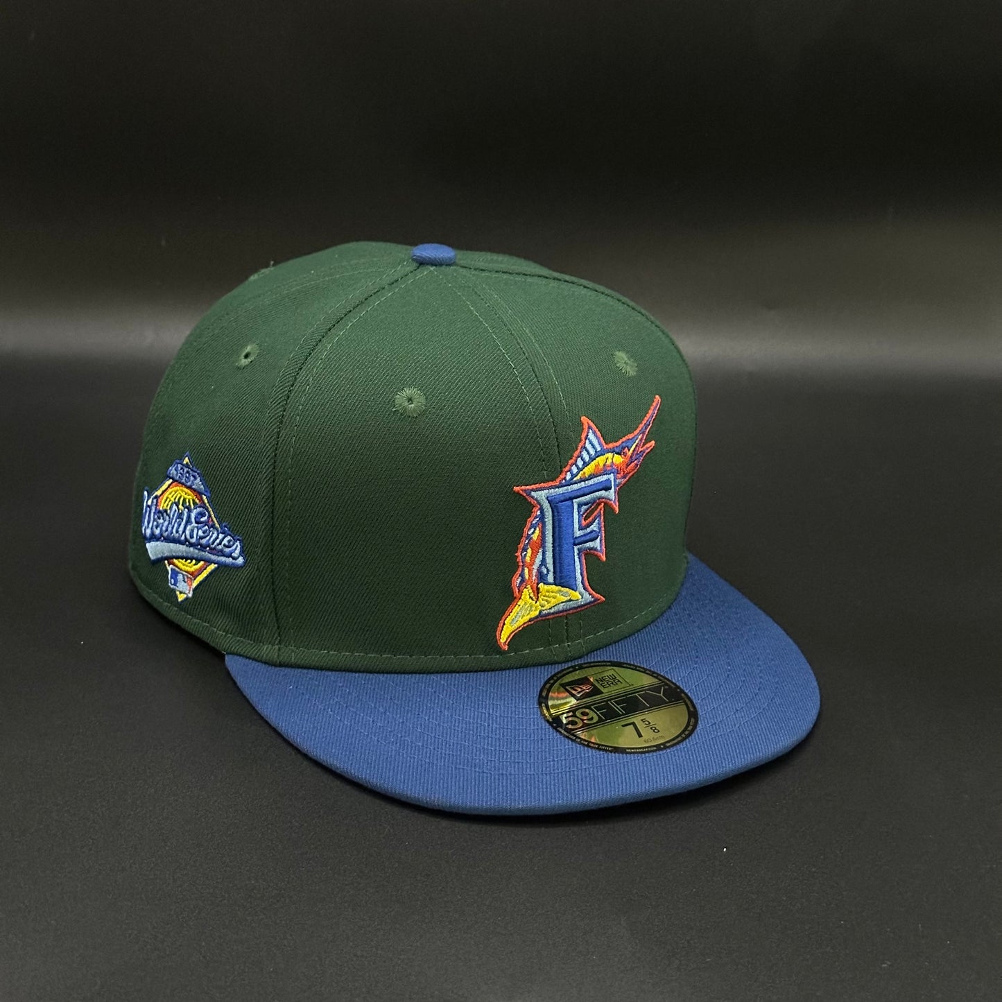Green Blue Florida Marlins 1997 World Series Fitted Cap