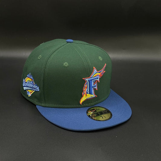Green Blue Florida Marlins 1997 World Series Fitted Cap
