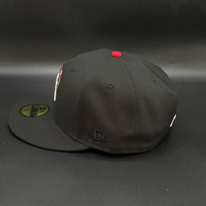 Black Red New York Yankees 100th Anniversary Fitted Cap - view 3