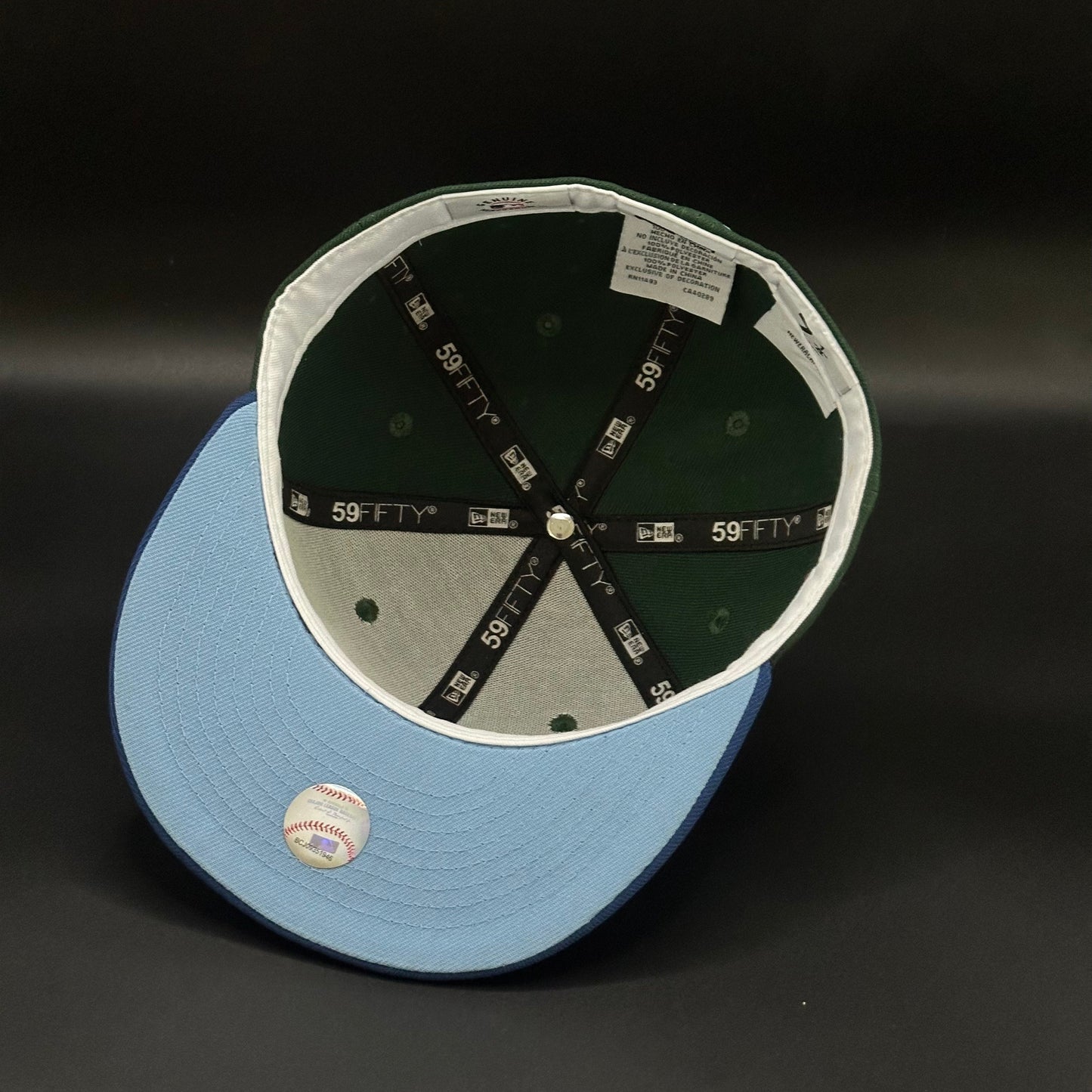 Green Blue Los Angeles Dodgers 60th Anniversary Fitted Cap - view 4