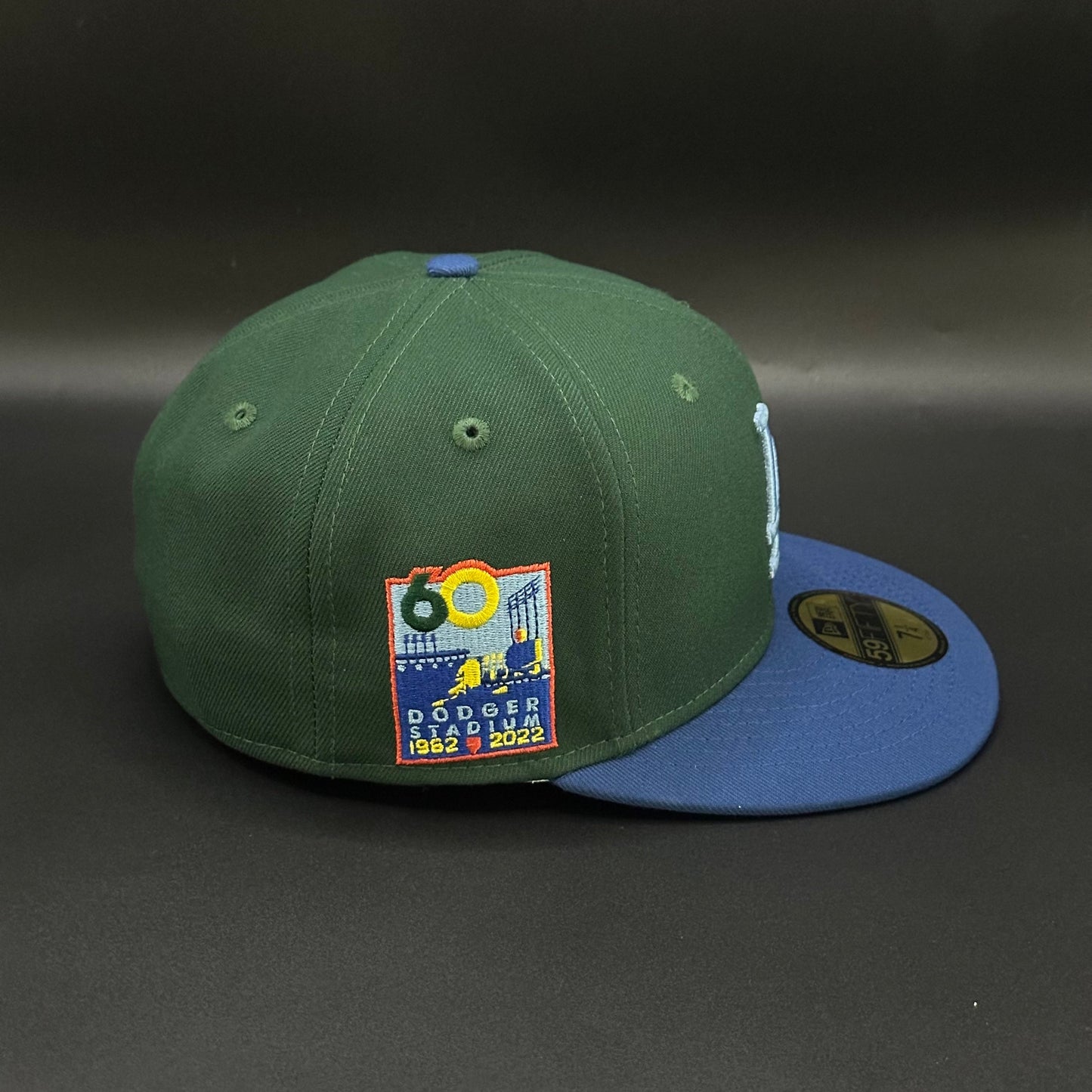 Green Blue Los Angeles Dodgers 60th Anniversary Fitted Cap - view 2