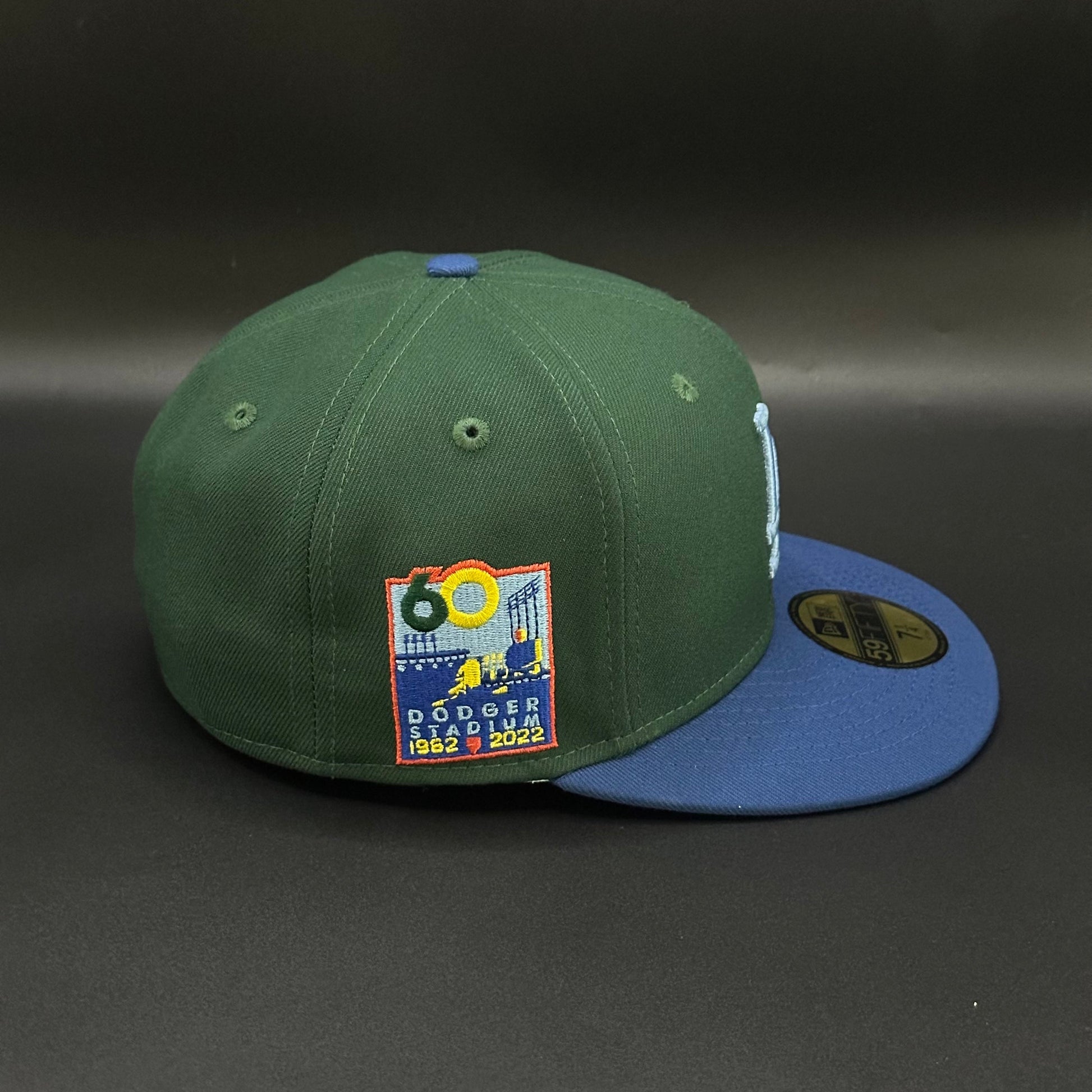 Green Blue Los Angeles Dodgers 60th Anniversary Fitted Cap - view 2