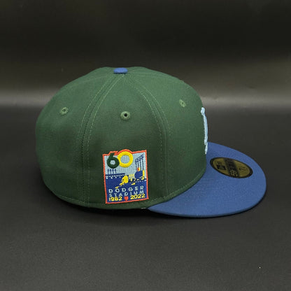 Green Blue Los Angeles Dodgers 60th Anniversary Fitted Cap - view 2