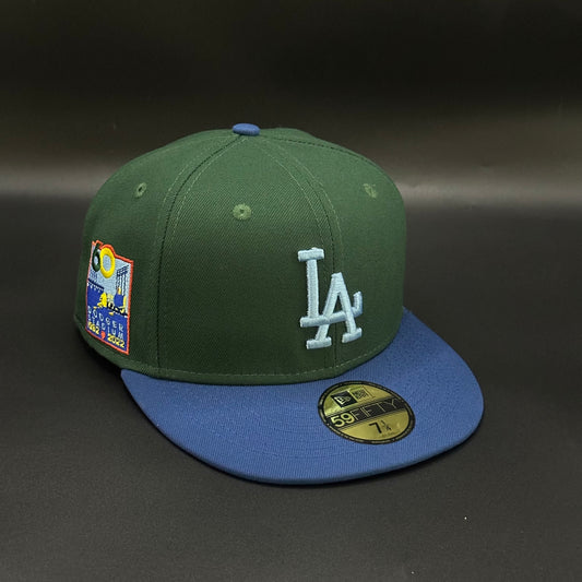 Green Blue Los Angeles Dodgers 60th Anniversary Fitted Cap