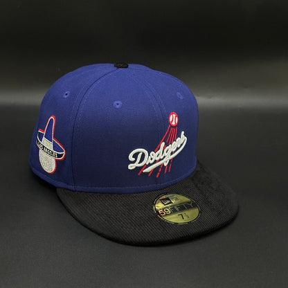 Blue Los Angeles Dodgers Hearts Fitted Capitted Hat Cap