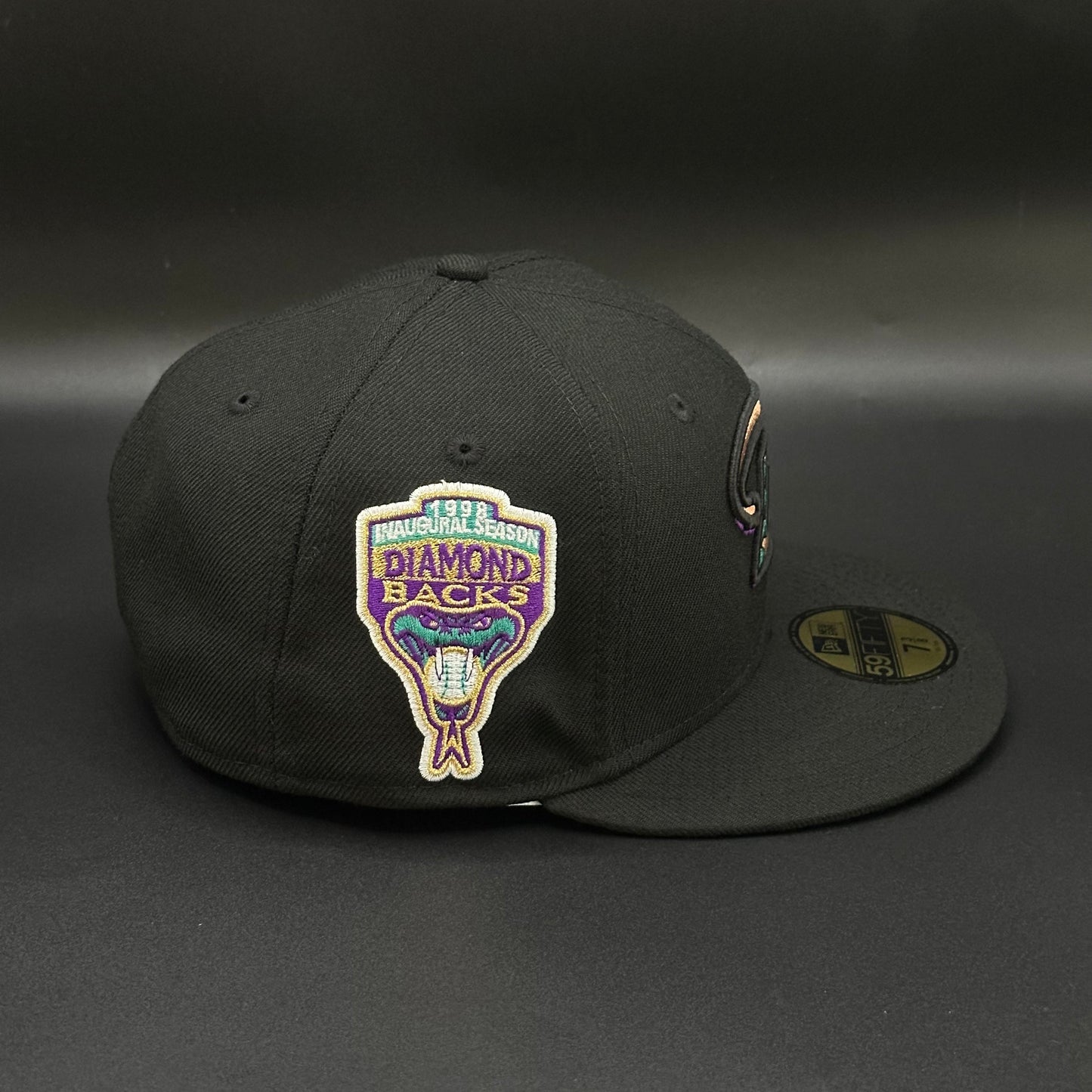 Black Arizona Diamondbacks 1998 Inaugural Season Fitted Cap - view 2