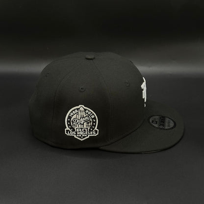 All Black Upside Down LA Dodgers 60th Anniversary Snapback - view 2
