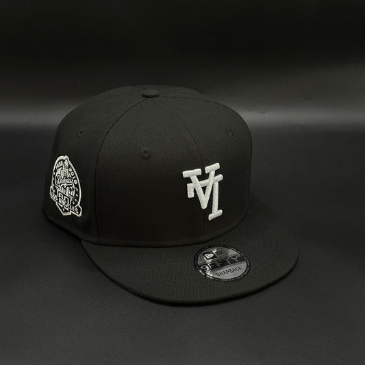 All Black Upside Down LA Dodgers 60th Anniversary Snapback