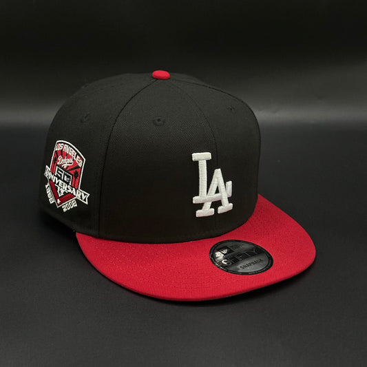 Black Red Los Angeles Dodgers 50th Anniversary Snapback