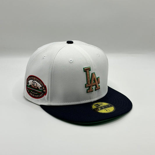 White Navy Los Angeles Dodgers 50th Anniversary 59FIFTY