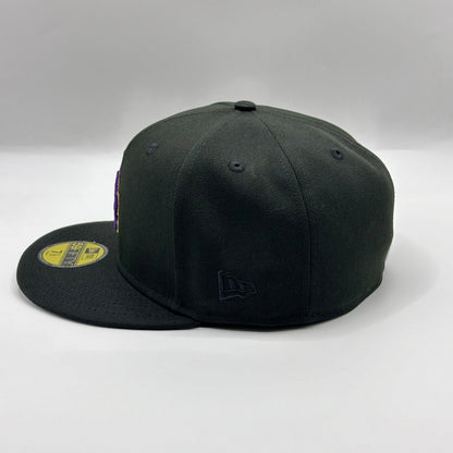 Black LA Dodgers Kobe Lakers MLB Fitted Cap - view 3