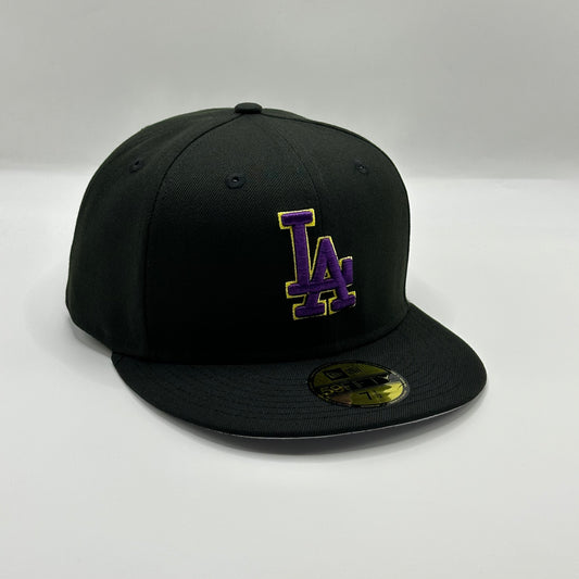 Black LA Dodgers Kobe Lakers MLB Fitted Cap