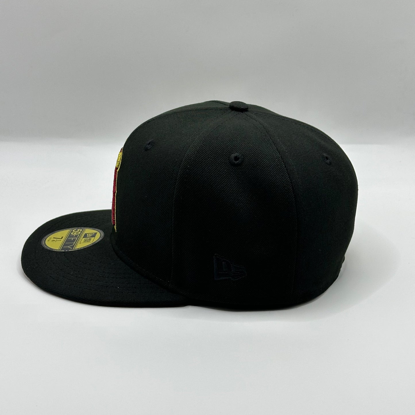 Black Red LA Angels 50th Anniversary MLB Fitted Cap - view 3