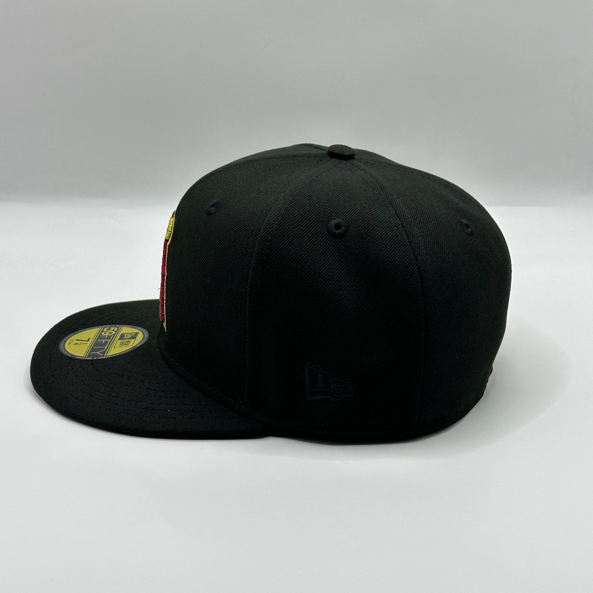 Black Red LA Angels 50th Anniversary MLB Fitted Cap - view 3