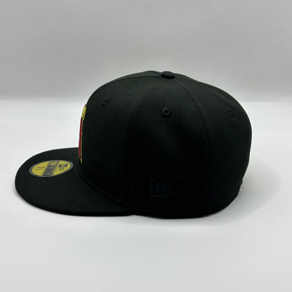 Black Red LA Angels 50th Anniversary MLB Fitted Cap - view 3