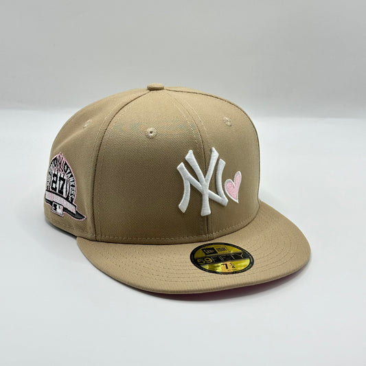 Camel NY Yankees Heart Derek Patch 59FIFTY Fitted