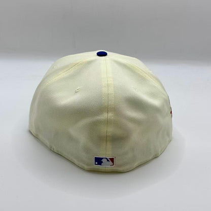 White Blue Los Angeles Dodgers Shohei Ohtani Cartoon Fitted Hat Cap