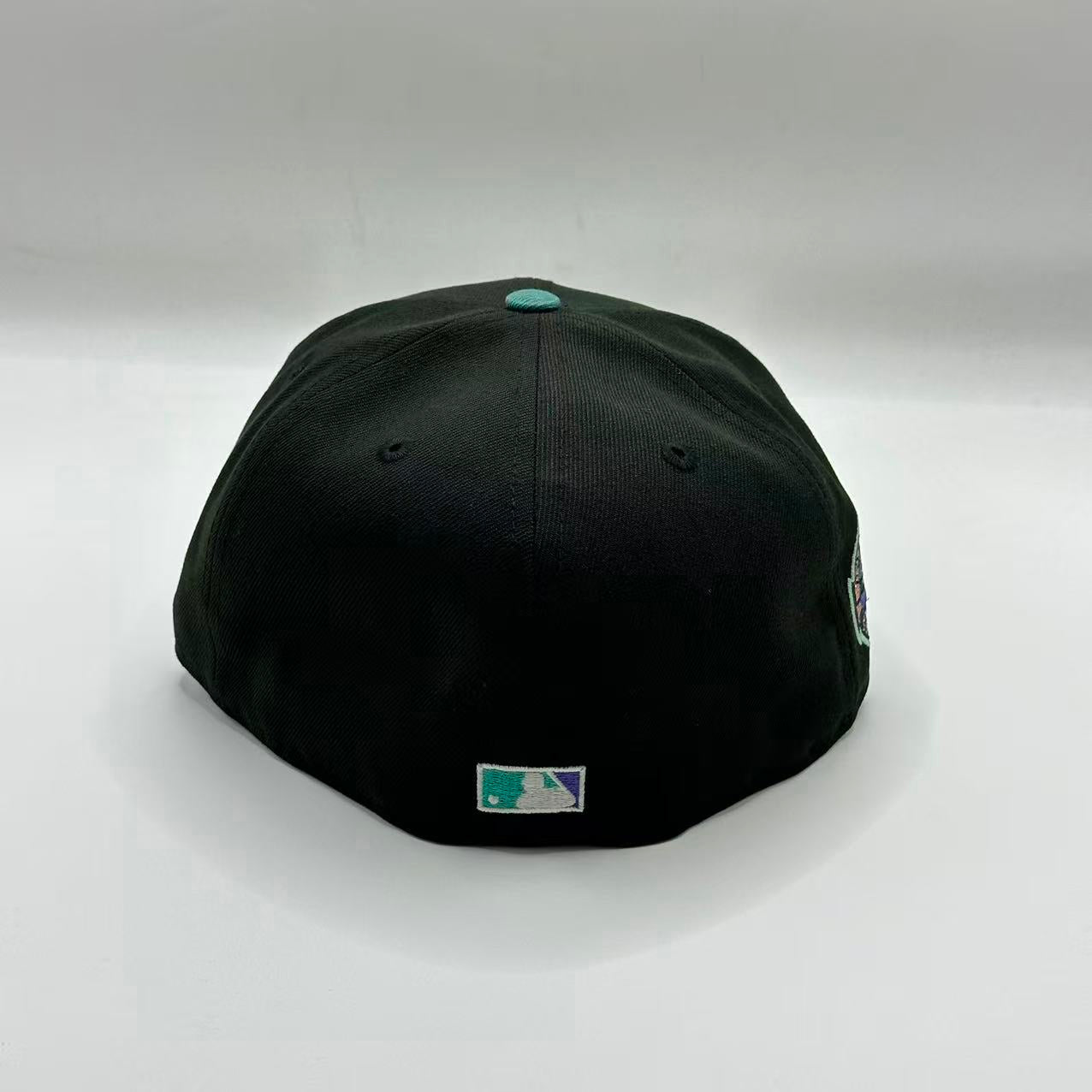 Black Green Los Angeles Dodgers 50TH Anniversary SP Fitted Hat Fitted Cap - view 4