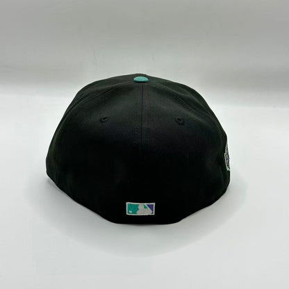 Black Green Los Angeles Dodgers 50TH Anniversary SP Fitted Hat Fitted Cap - view 4