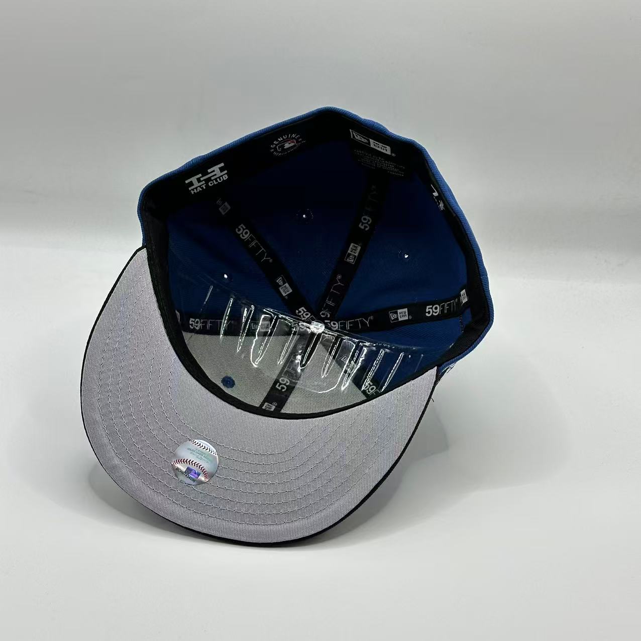 Blue Black Los Angeles Dodgers Fitted Hat Fitted Cap - view 5