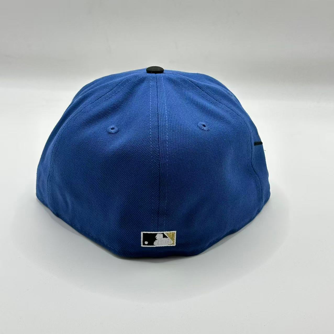 Blue Black Los Angeles Dodgers Fitted Hat Fitted Cap - view 3