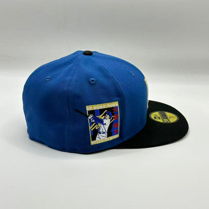 Blue Black Los Angeles Dodgers Fitted Hat Fitted Cap - view 2