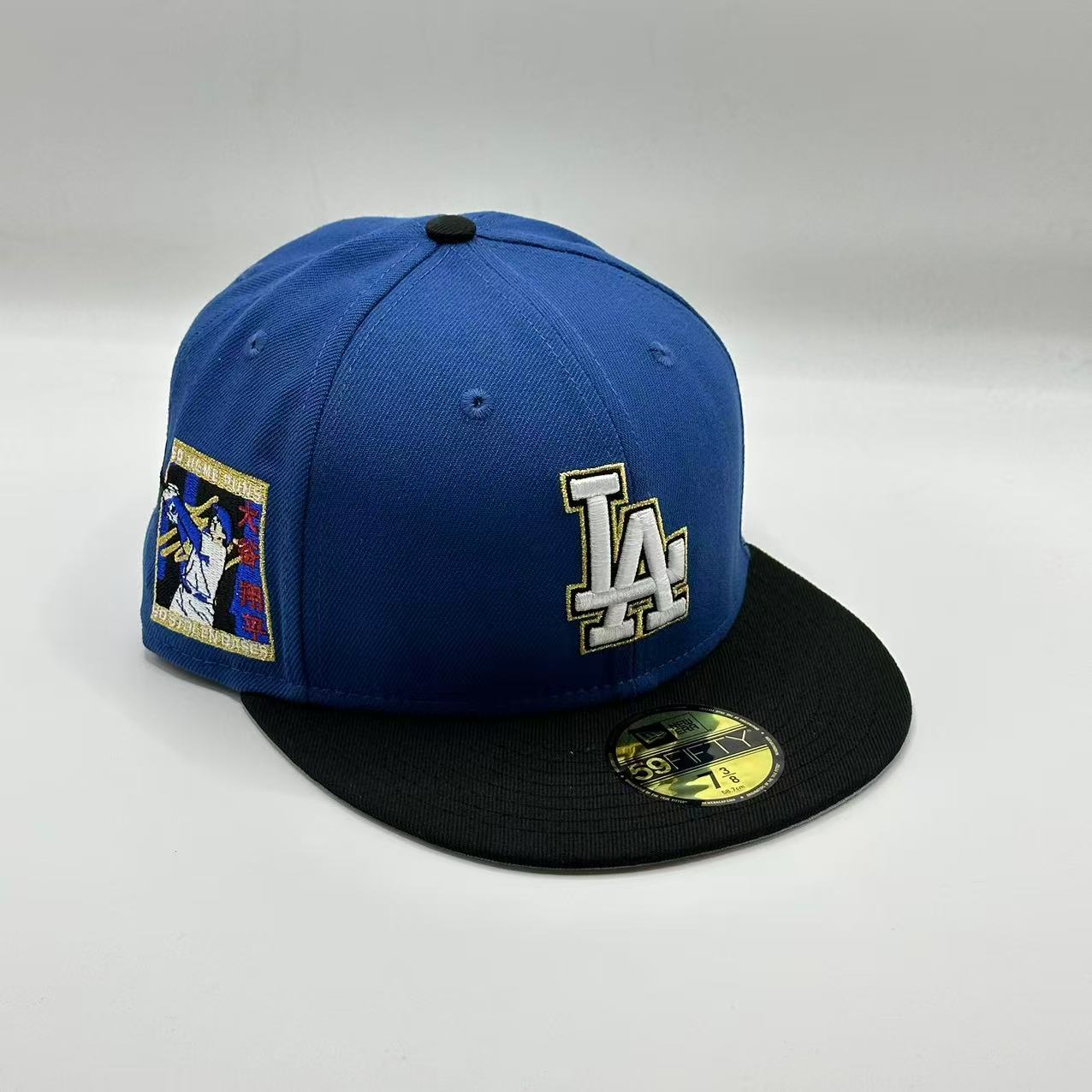 Blue Black Los Angeles Dodgers Fitted Hat Fitted Cap