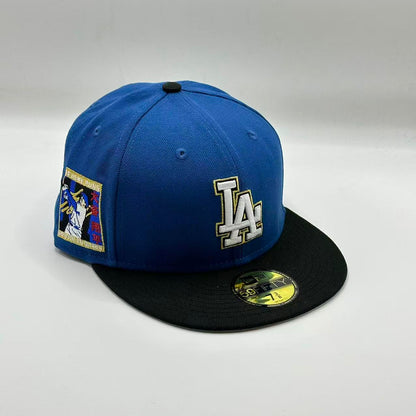 Blue Black Los Angeles Dodgers Fitted Hat Fitted Cap