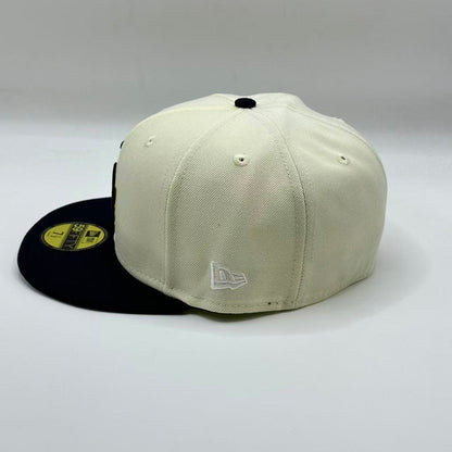 White Black Los Angeles Dodgers 50TH Anniversary SP Fitted Hat Fitted Cap - view 4