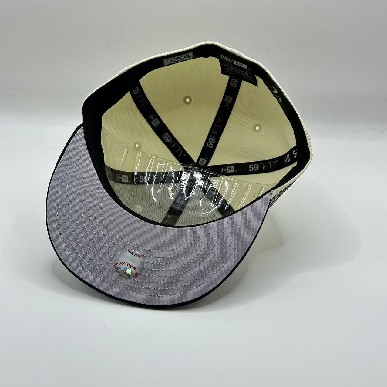 White Black Los Angeles Dodgers 50TH Anniversary SP Fitted Hat Fitted Cap - view 5