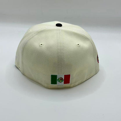White Black Los Angeles Dodgers 50TH Anniversary SP Fitted Hat Fitted Cap - view 3