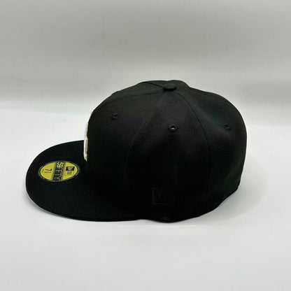 Black Los Angeles Dodgers 100th Anniversary Fitted Hat Cap - view 4