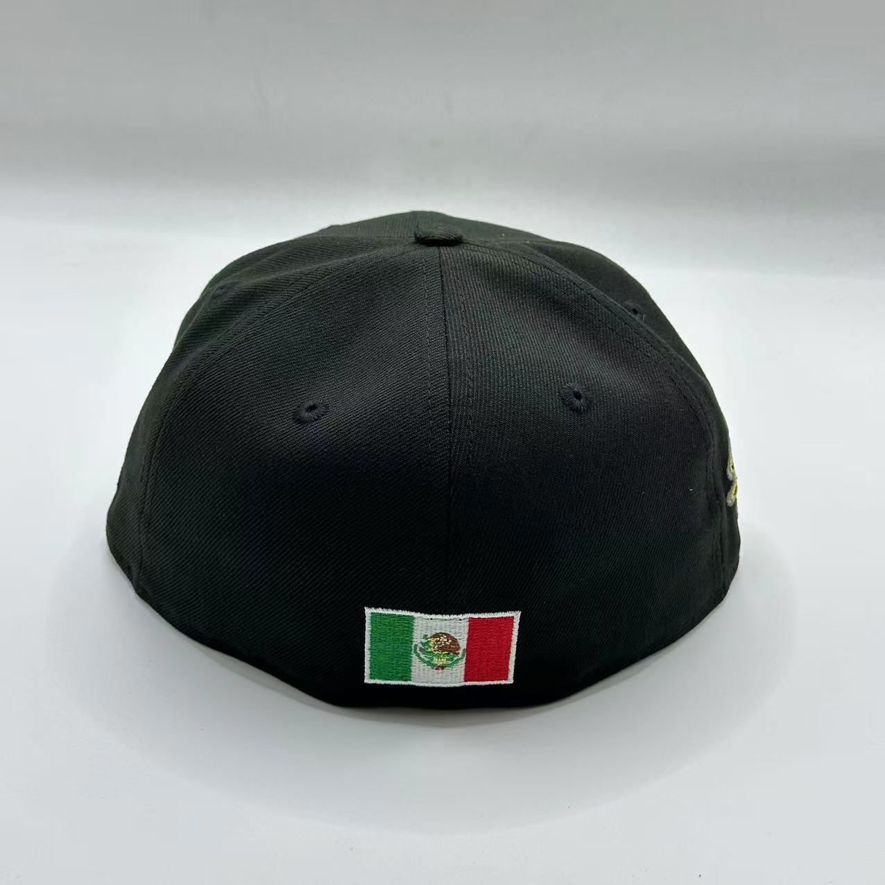 Black Los Angeles Dodgers 100th Anniversary Fitted Hat Cap - view 3