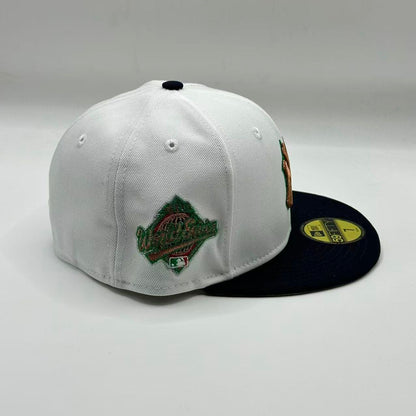 White Black New York Yankees World Series SP Fitted Hat Fitted Cap - view 2