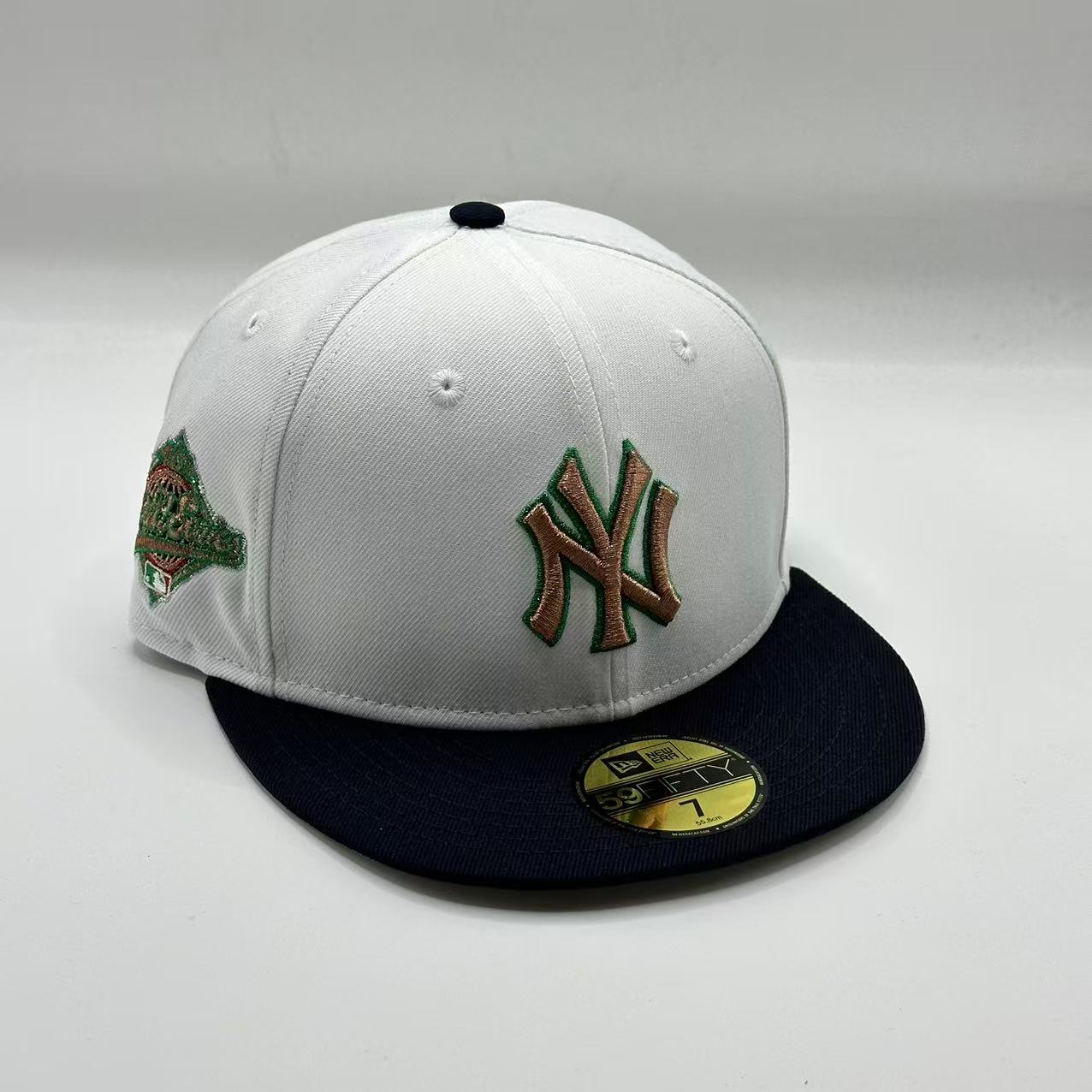 White Black New York Yankees World Series SP Fitted Hat Fitted Cap