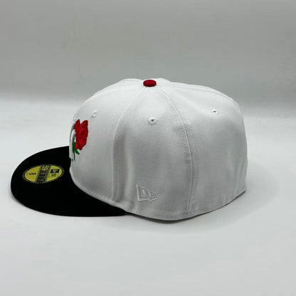 White Black Flowery New York Yankees World Series 1999 SP Fitted Hat Fitted Cap