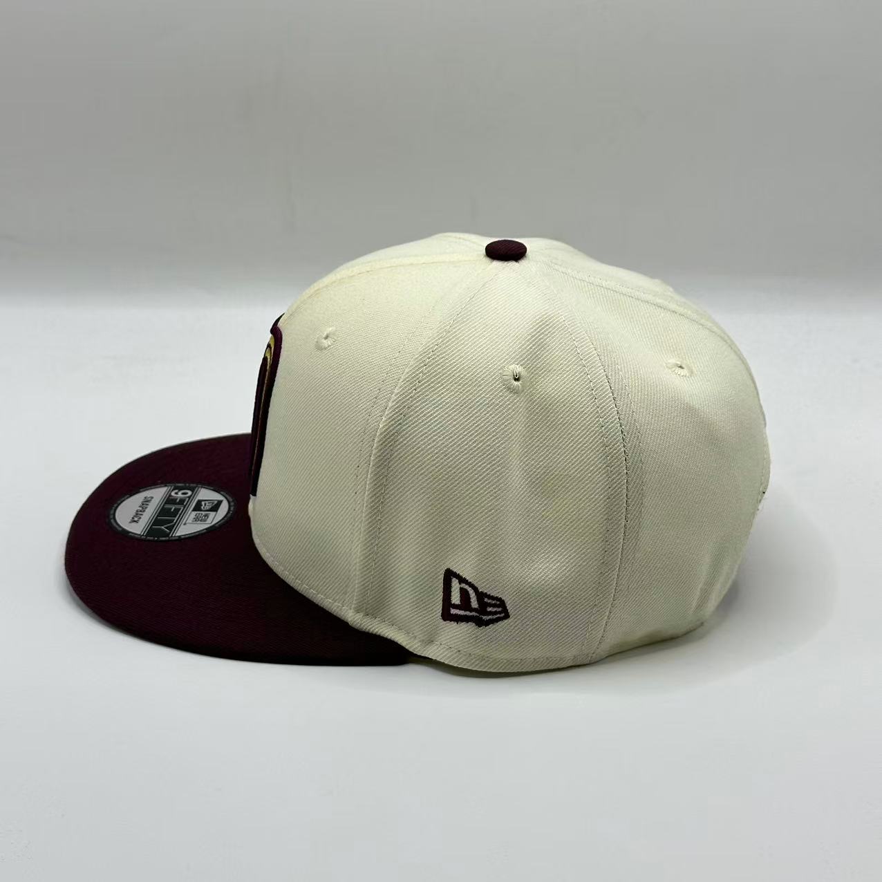 White Maroon with Mexico Flag Snapback