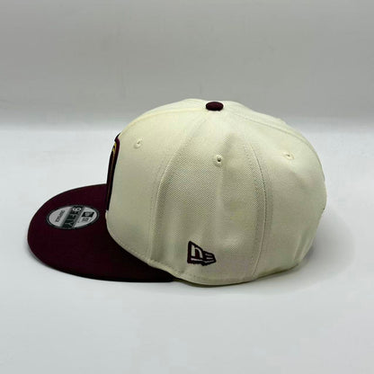 White Maroon with Mexico Flag Snapback