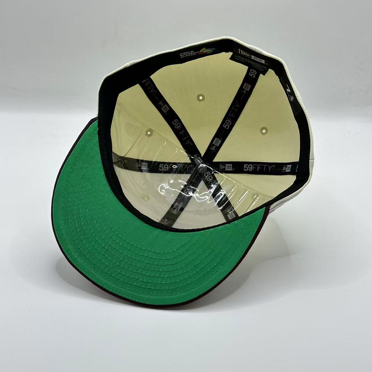White Maroon with Mexico Flag Fitted Cap