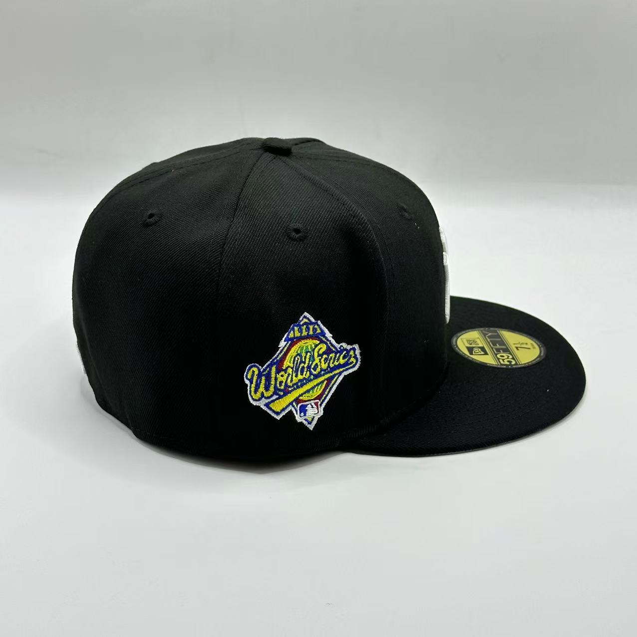 Black Grey New York Yankees 1996 World Series New Era Fitted Hat Cap - view 2
