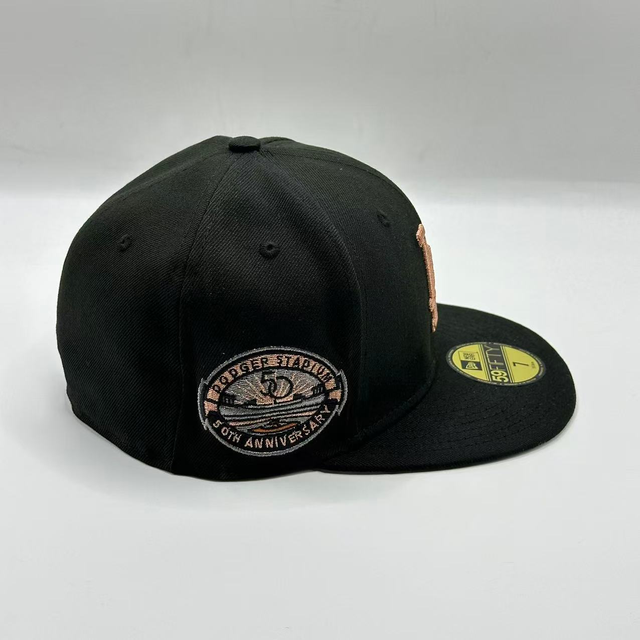 Black Los Angeles Dodgers 50TH Anniversary SP Fitted Cap - view 4